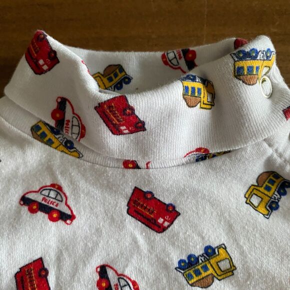 Vintage Sesame Street Vehicle Print Turtleneck Boys' 18 Months - Picture 6 of 11